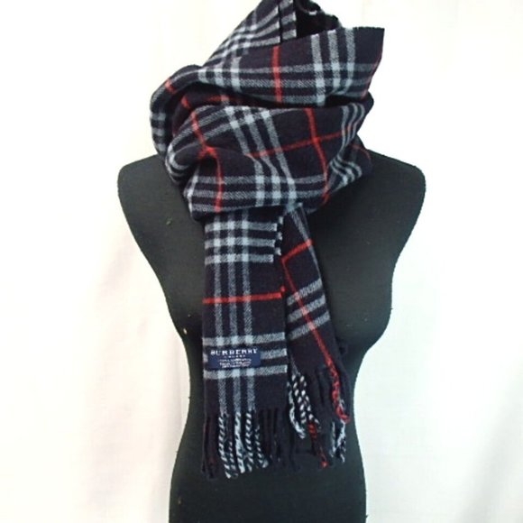 Authentic BURBERRY Check pattern Scarf wool [Used] - Picture 3 of 4